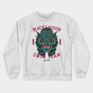 Black Lagoon Swim Team - Vintage Traditional Tattoo - Horror Crewneck Sweatshirt